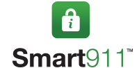 green logo with lock on it with Smart 911 text